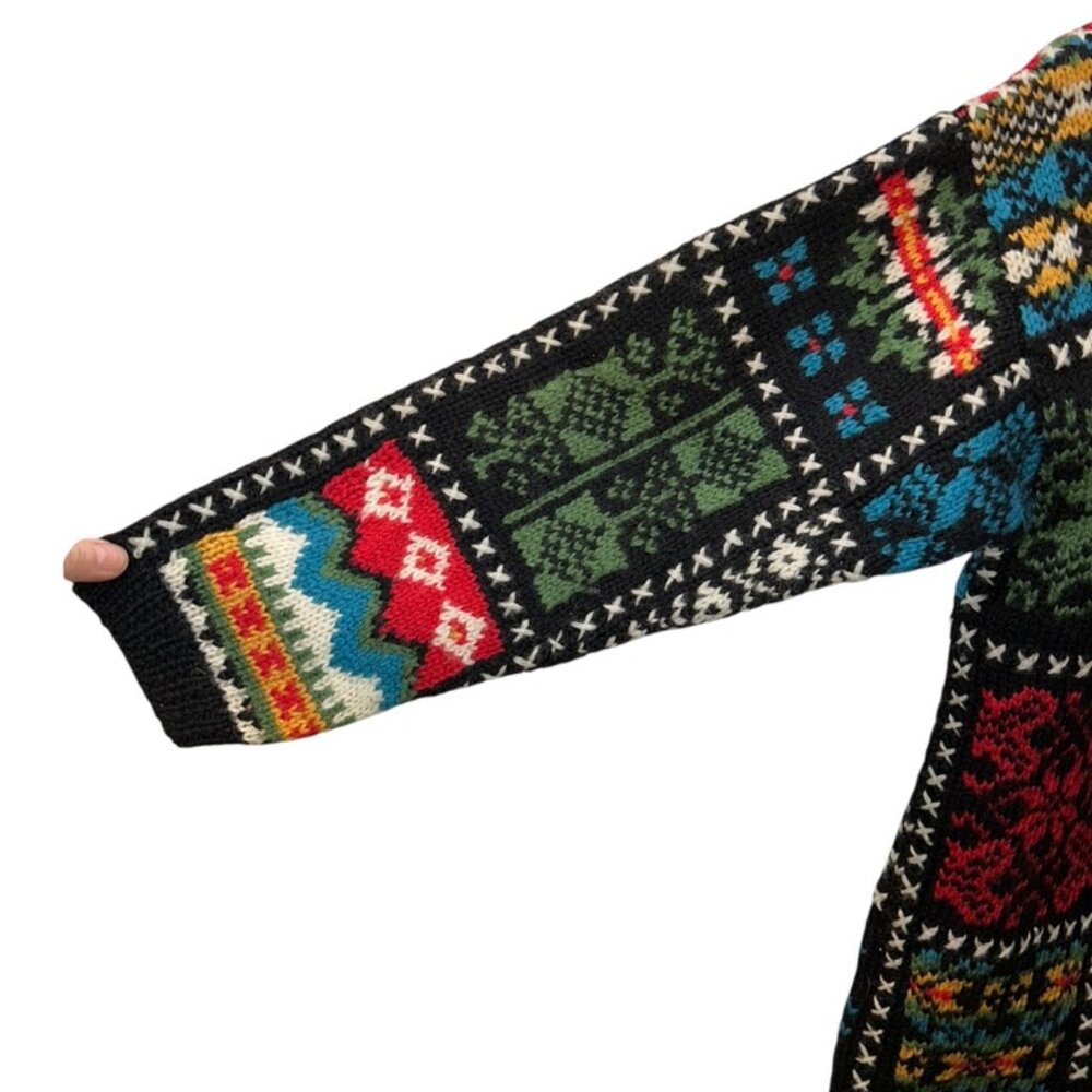Gap Vintage Spectacular Wool Patchwork Snowflakes… - image 7